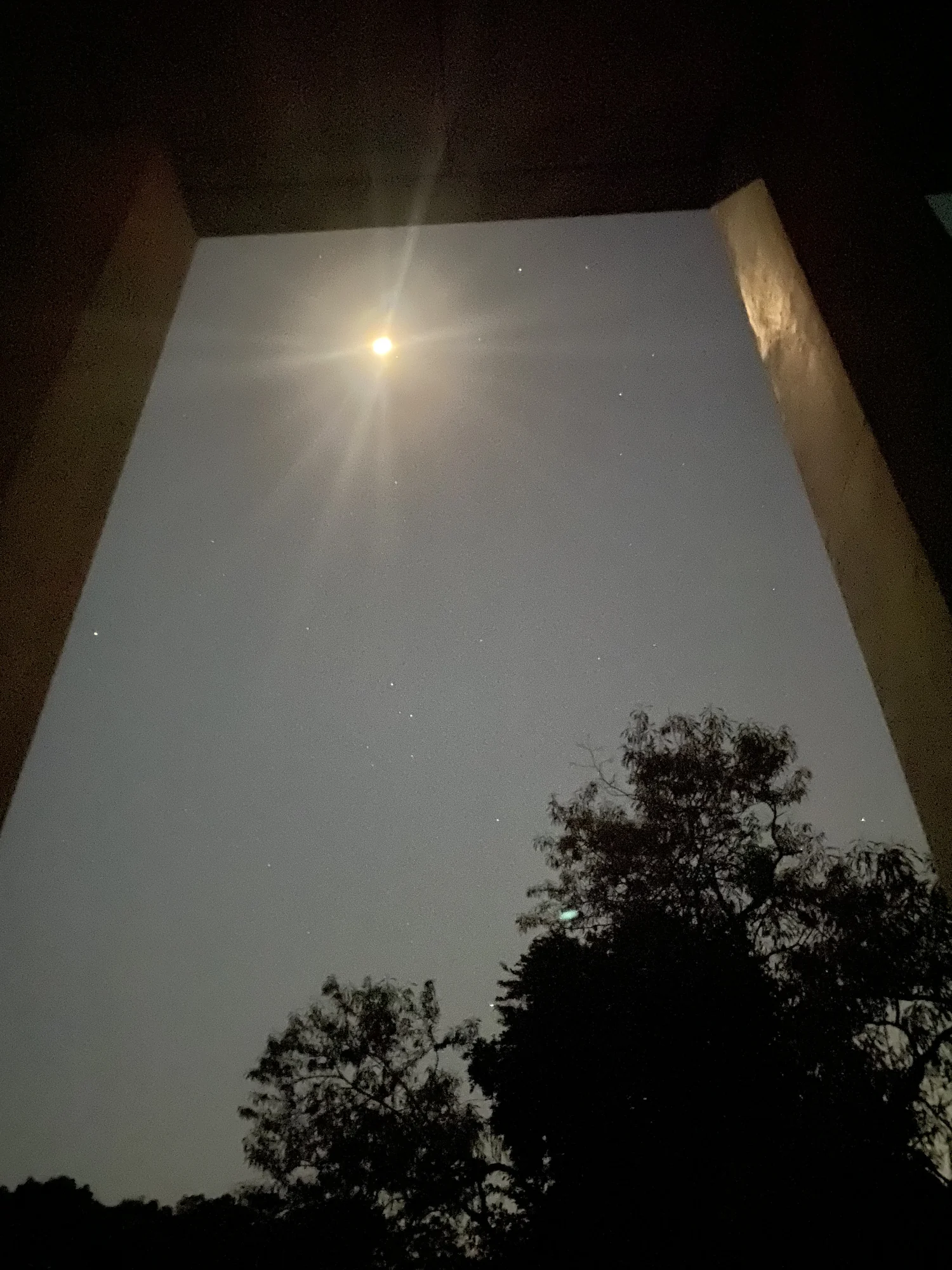 Sky framed by architecture